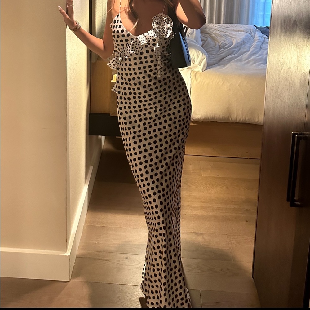 Zara Black and White Polka Dot Dress